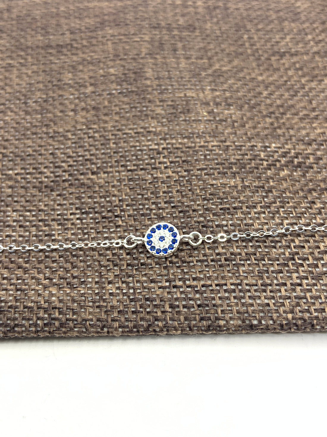Minimalist Evil Eye Curb chain Bracelet with extension