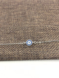 Minimalist Evil Eye Curb chain Bracelet with extension