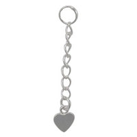 Sterling Silver Extension with Heart 1 inch | Bellaire Wholesale