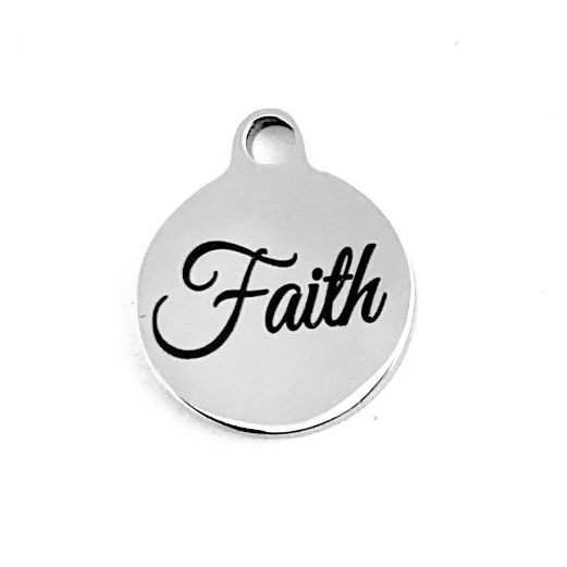 Faith Round Personalized Charm | Bellaire Wholesale