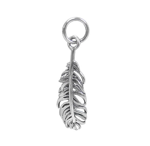Sterling Silver Feather Charm1 | Bellaire Wholesale