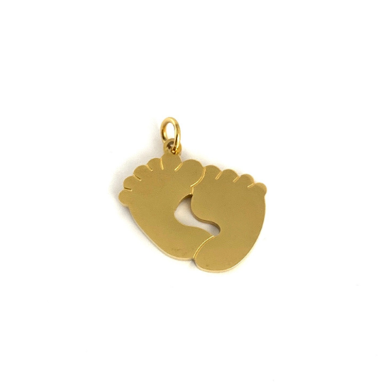 Personalized Baby Feet Laser Engraved Charms | Bellaire Wholesale