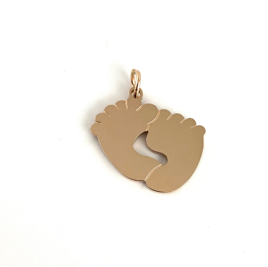 Personalized Baby Feet Laser Engraved Charms | Bellaire Wholesale