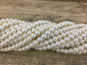 White Glass Pearls  | Bellaire Wholesale