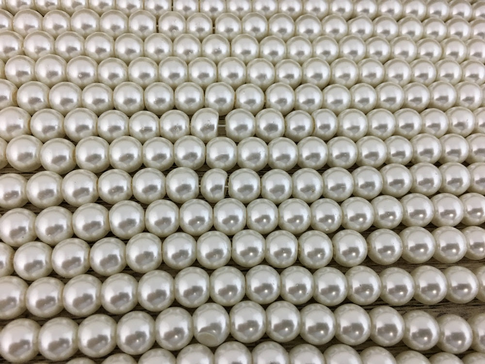 White Glass Pearls  | Bellaire Wholesale