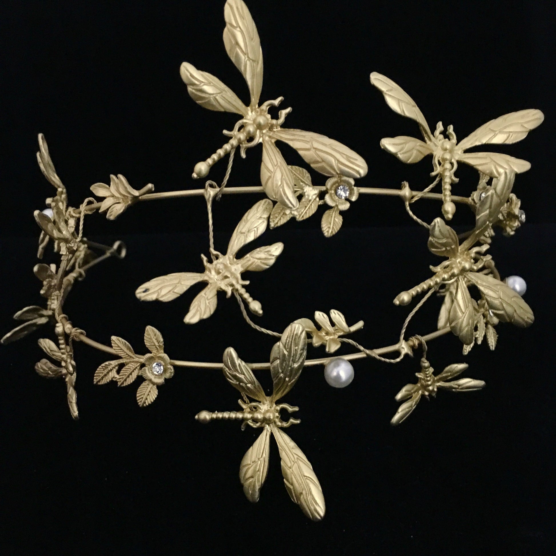 Hair Accessories, Gold Tone Dragonfly Headband | Bellaire Wholesale