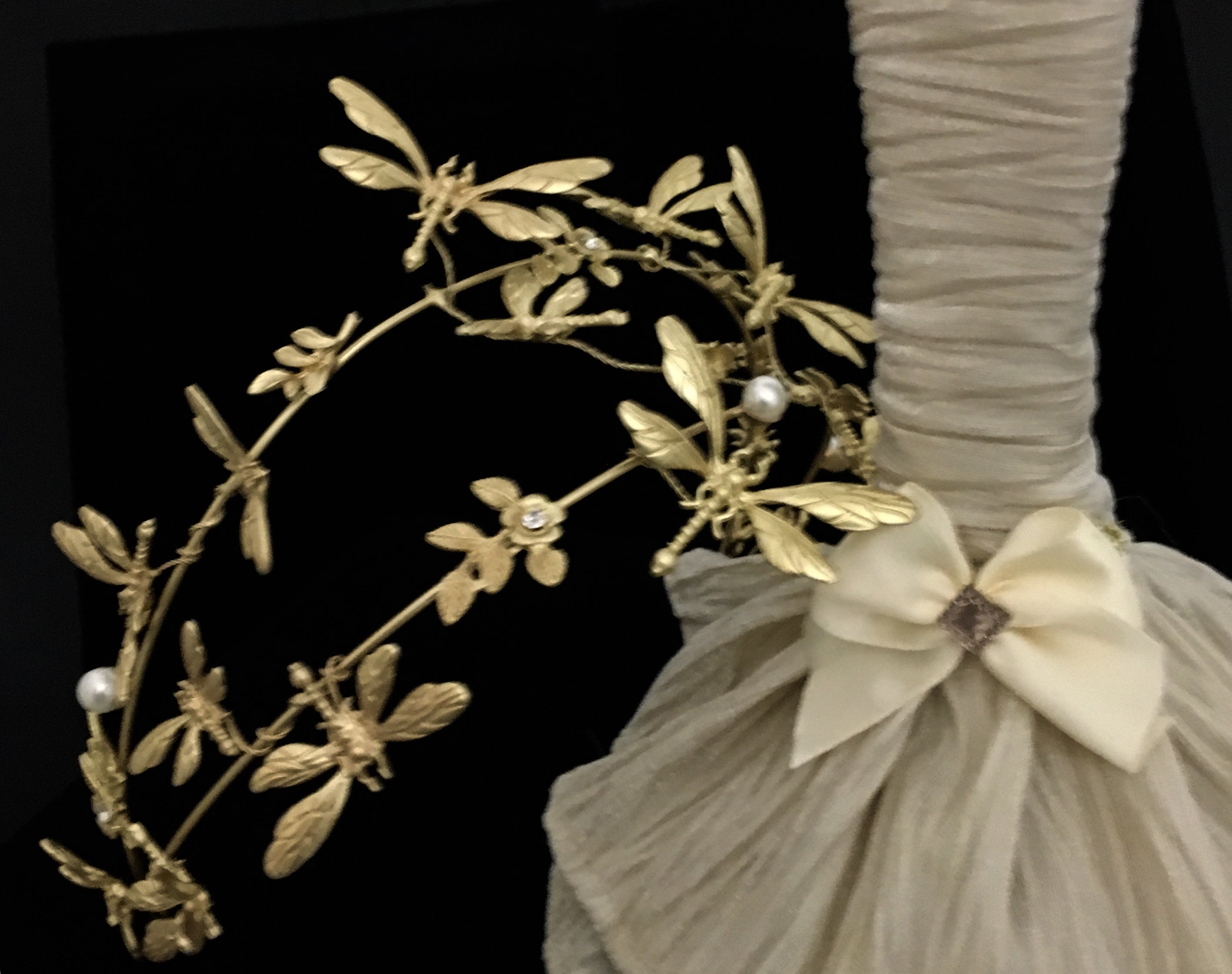 Hair Accessories, Gold Tone Dragonfly Headband | Bellaire Wholesale