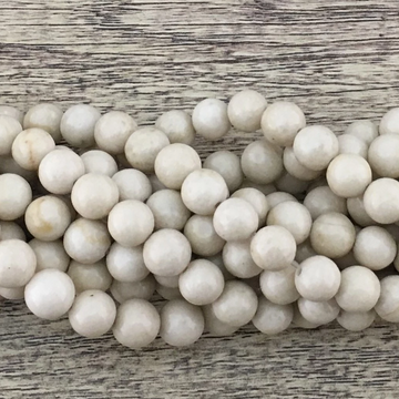 6mm Fossil Beads, Ivory Round Beads | Bellaire Wholesale
