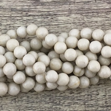 8mm Fossil Beads, Ivory Round Beads | Bellaire Wholesale