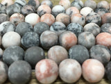 4mm Frosted Pink Zebra Jasper Bead | Bellaire Wholesale