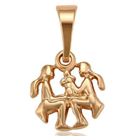 Zodiac Signs Rhodium Charm, Gold Plated
