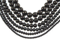 8mm Faux Glass Pearls Bead, Black | Bellaire Wholesale