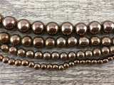 8mm Bronze Hematite Bead | Bellaire Wholesale