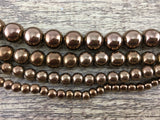 6mm Bronze Hematite Bead | Bellaire Wholesale