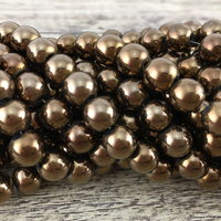 6mm Bronze Hematite Bead | Bellaire Wholesale