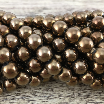 8mm Bronze Hematite Bead | Bellaire Wholesale