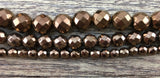 6mm Bronze Faceted Hematite Bead | Bellaire Wholesale