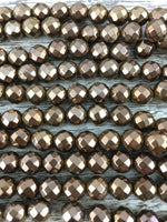8mm Bronze Faceted Hematite Bead | Bellaire Wholesale