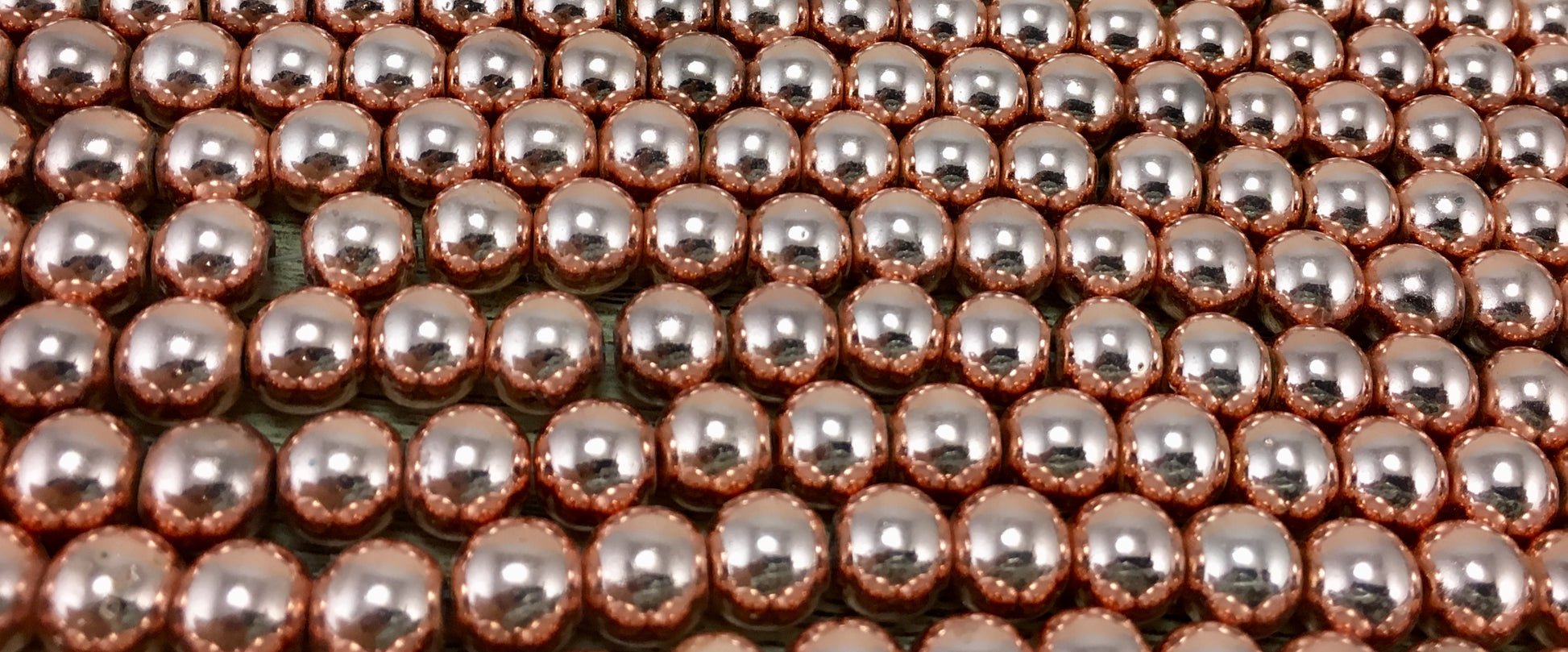 12mm Rose Gold Hematite Bead | Bellaire Wholesale