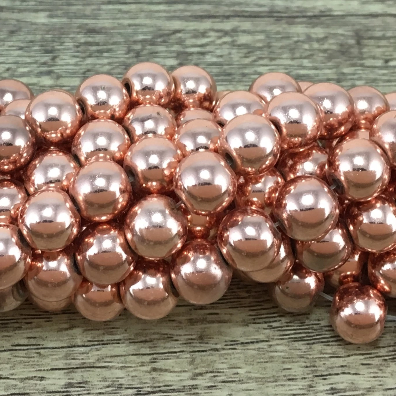4mm Rose Gold Hematite Bead | Bellaire Wholesale
