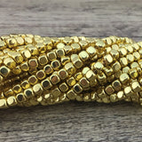 Gold Square Hematite Bead | Bellaire Wholesale