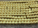 Gold Square Hematite Bead | Bellaire Wholesale