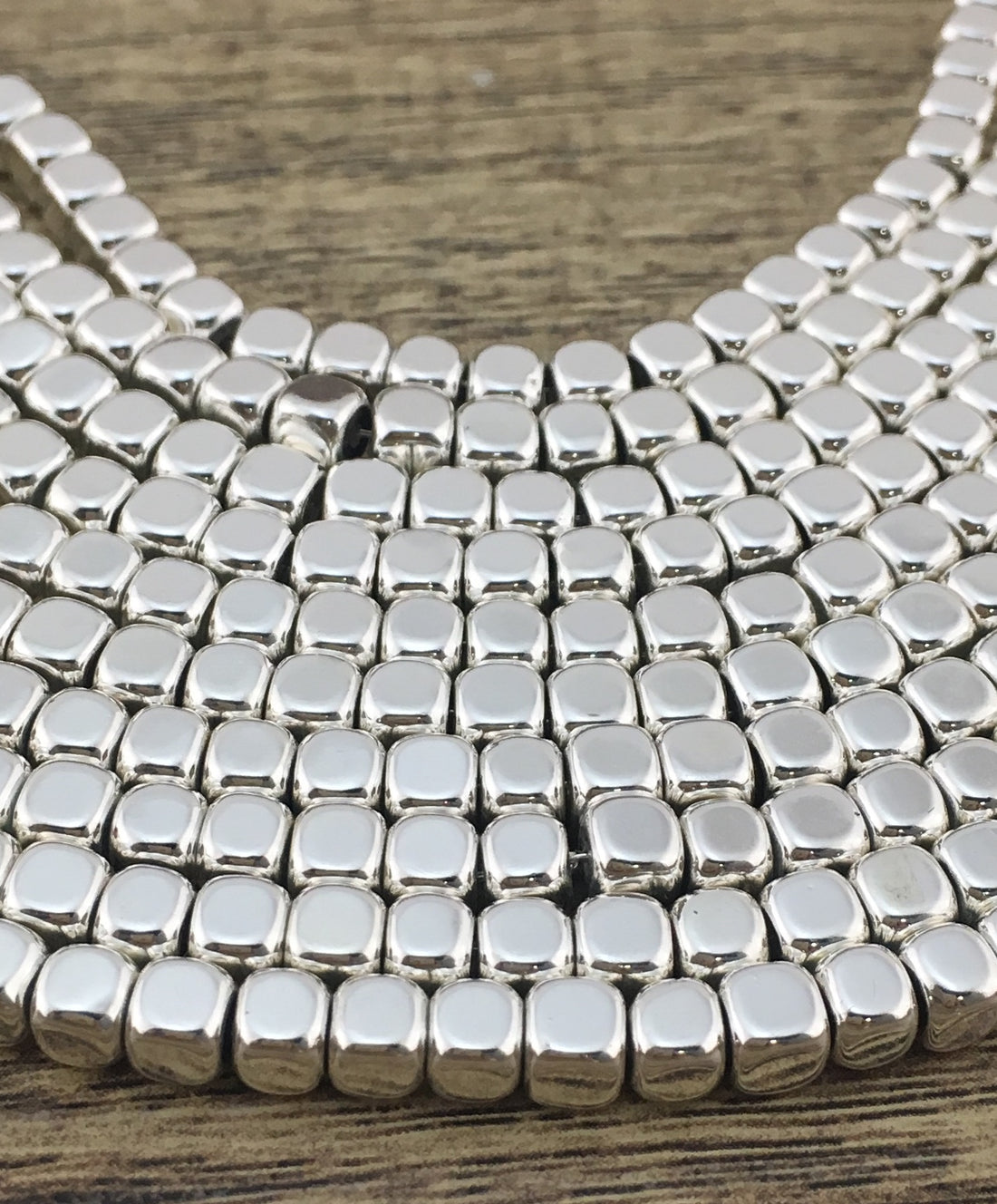 Silver Square Hematite Bead | Bellaire Wholesale