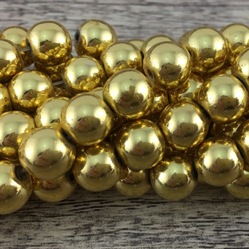 4mm Gold Hematite Bead | Bellaire Wholesale