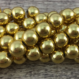 10mm Gold Hematite Bead | Bellaire Wholesale