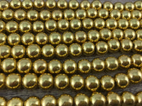 12mm Gold Hematite Bead | Bellaire Wholesale