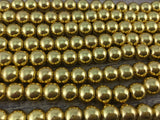 8mm Gold Hematite Bead | Bellaire Wholesale