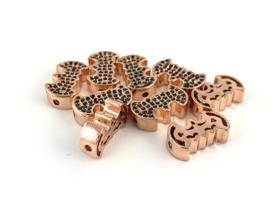 Rose Gold CZ Micro Pave Bead | Bellaire Wholesale
