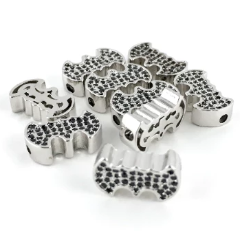 Silver CZ Micro Pave Bead | Bellaire Wholesale