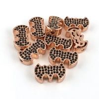 Rose Gold CZ Micro Pave Bead | Bellaire Wholesale