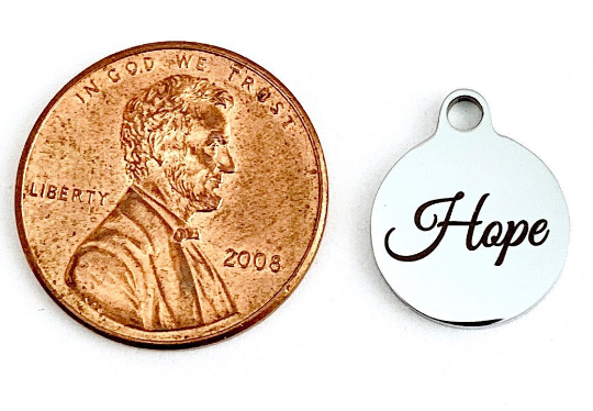 Hope Round Personalized Charm | Bellaire Wholesale