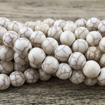 6mm Beige Howlite Bead | Bellaire Wholesale
