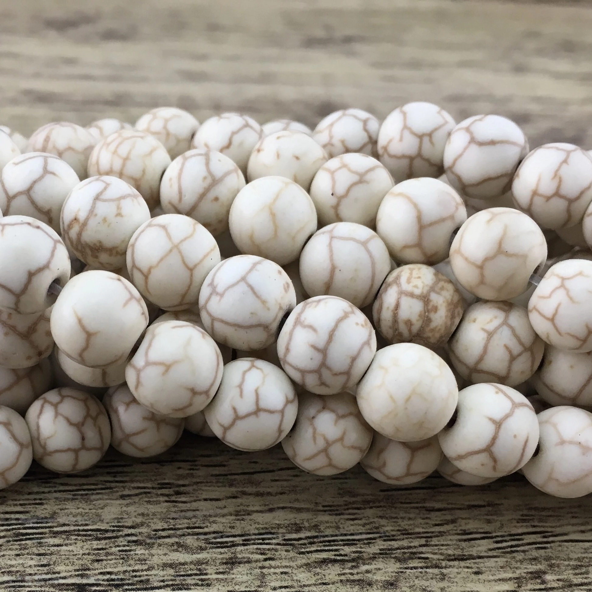 10mm Beige Howlite Bead | Bellaire Wholesale