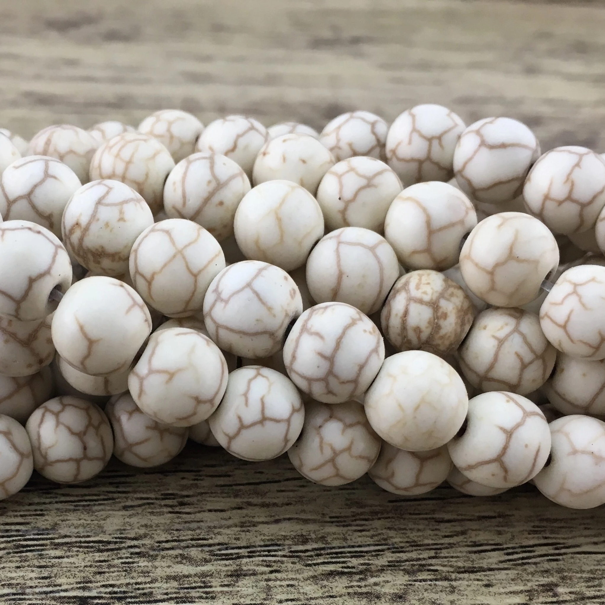 10mm Beige Howlite Bead | Bellaire Wholesale