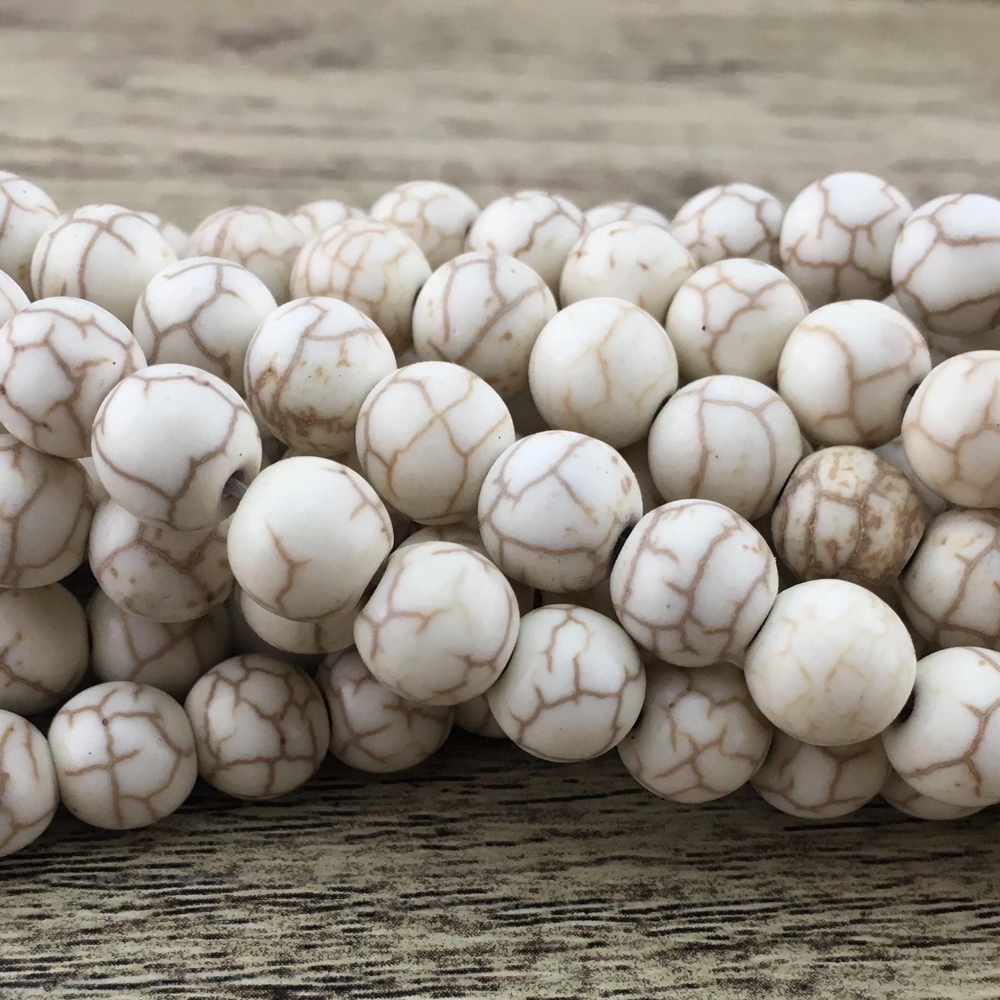 4mm Beige Howlite Bead | Bellaire Wholesale