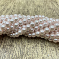 8mm Faux Glass Pearl Bead Blush Pink | Bellaire Wholesale