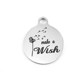 Make a Wish Dandelion Round Custom Charm | Bellaire Wholesale