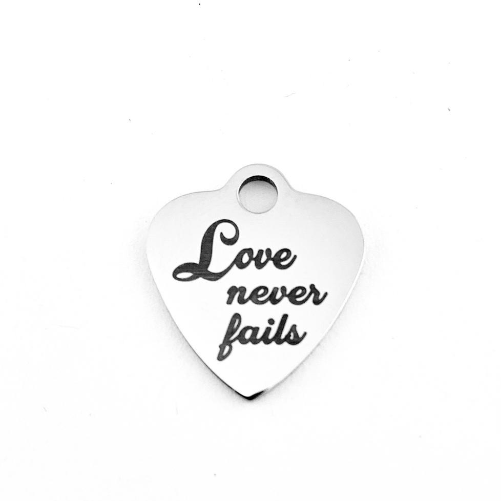 Love never fails Customized Charms | Bellaire Wholesale