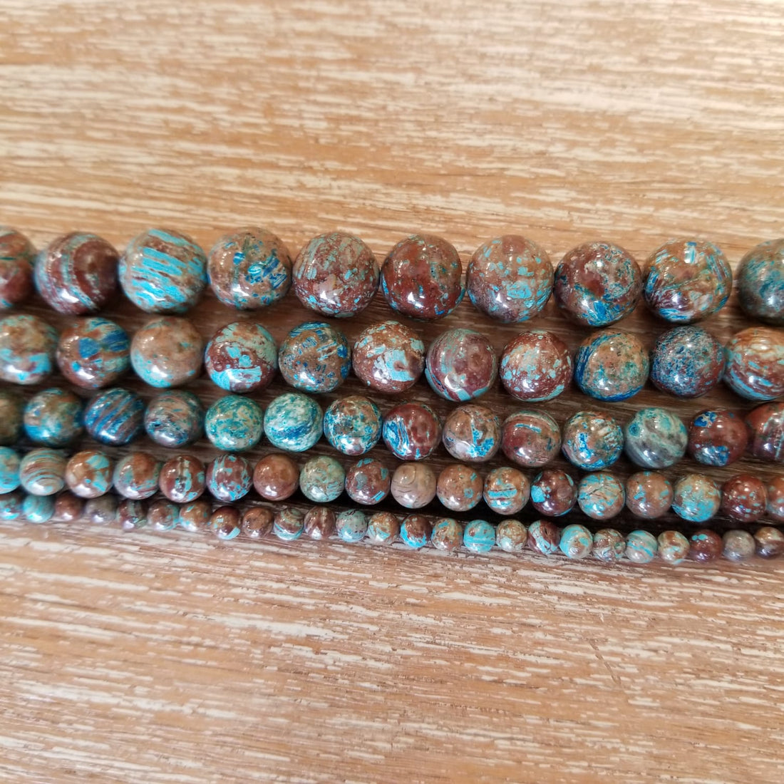 6mm Blue Striped Jasper Bead | Bellaire Wholesale