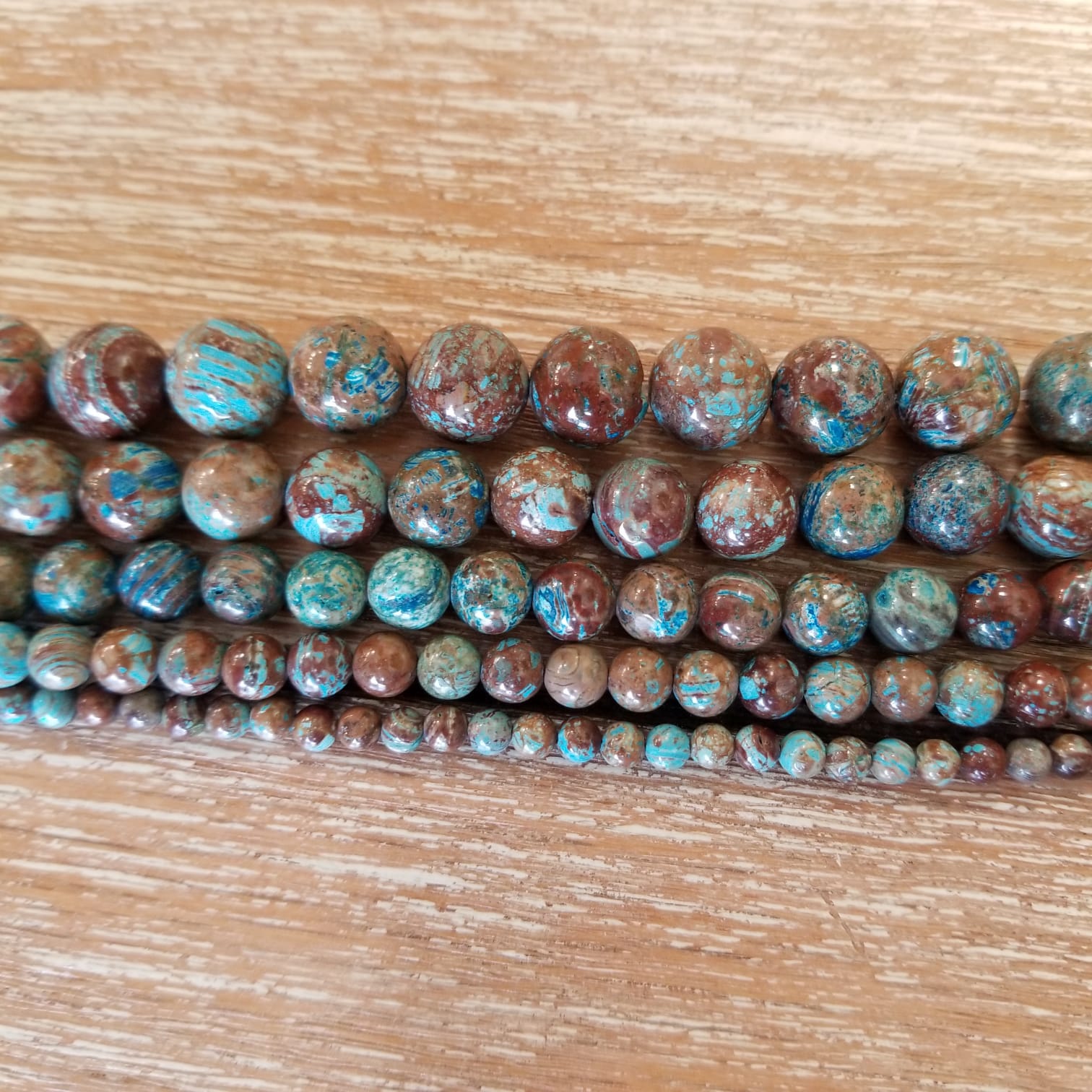 6mm Blue Striped Jasper Bead | Bellaire Wholesale