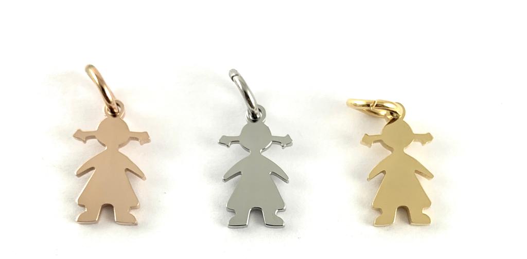 Boy and Girl Stainless Steel Charm, Boy Charm, Girl Charm, | Bellaire Wholesale