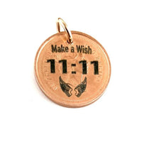 Make a Wish 11:11 Laser Engraved Penny Charm | Bellaire Wholesale