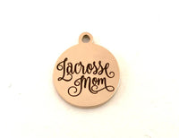 Hockey Mom Stainless Steel Engraved Charm | Bellaire Wholesale