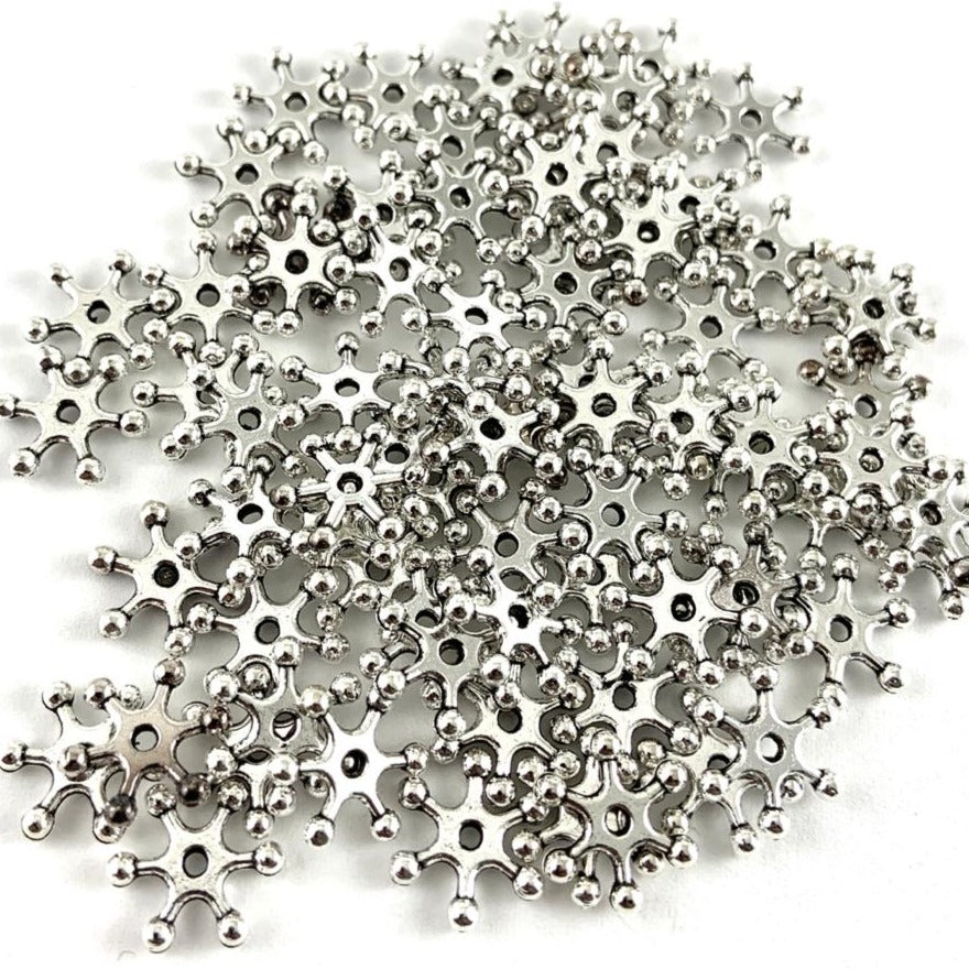 12mm Alloy Rhodium Plated Daisy Spacers | Bellaire Wholesale