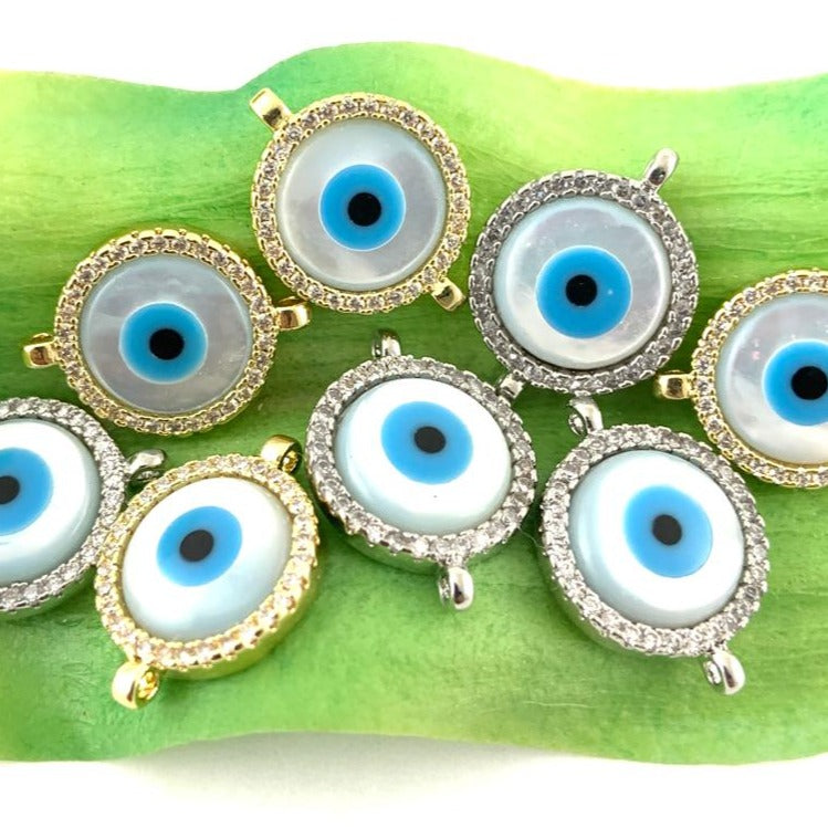 Round Shell Malocchio Connector | Bellaire Wholesale