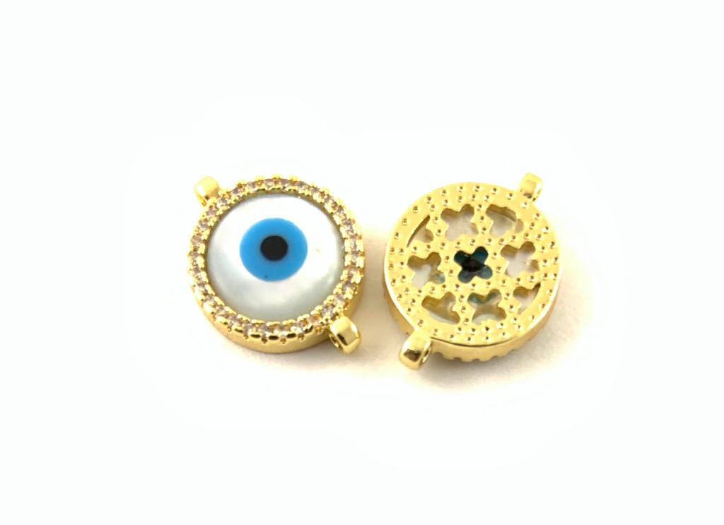 Round Shell Malocchio Connector | Bellaire Wholesale